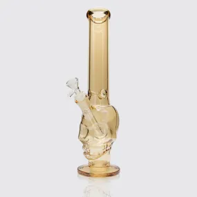 Neander-Skull Mirror Glass Bong - Orange