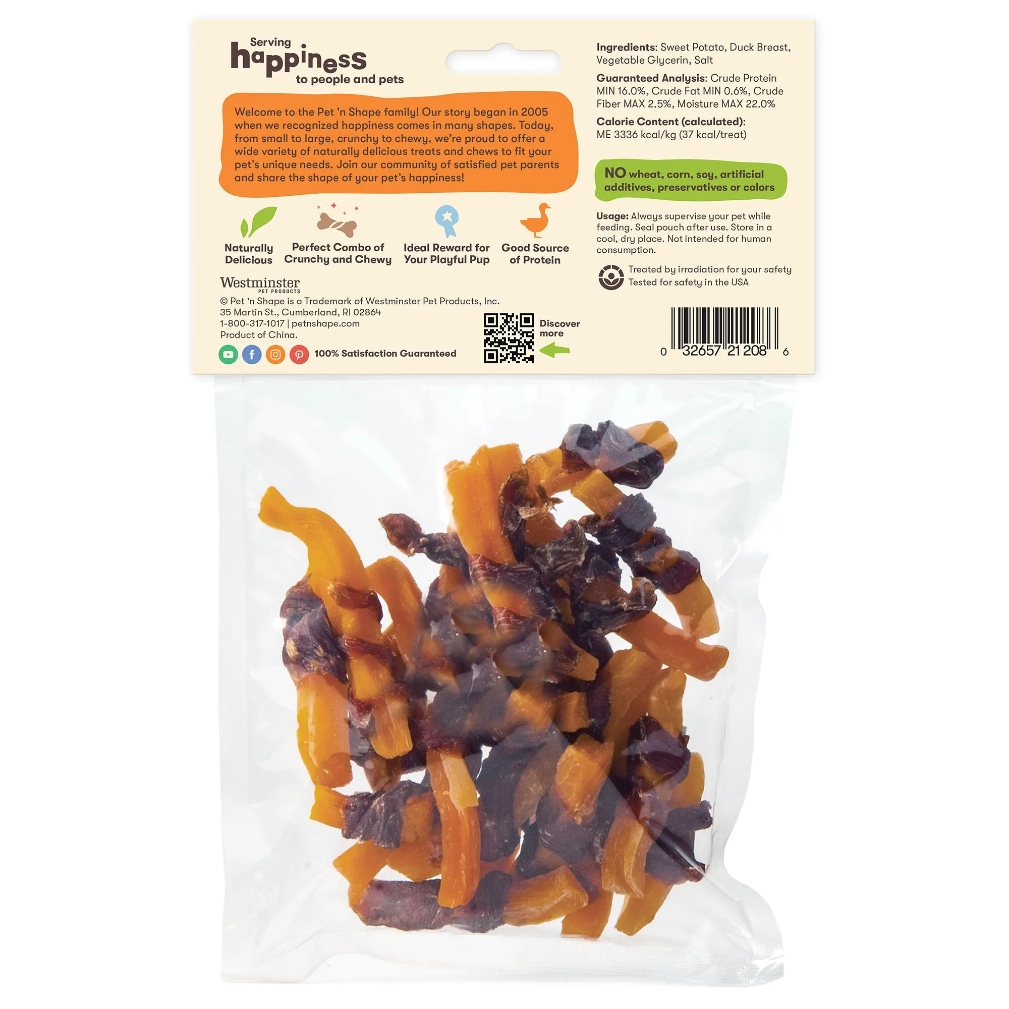 Pet 'n Shape Duck 'n Sweet Potato Dog Treat 8oz