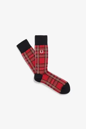 RED ROYAL STEWART TARTAN SOCKS