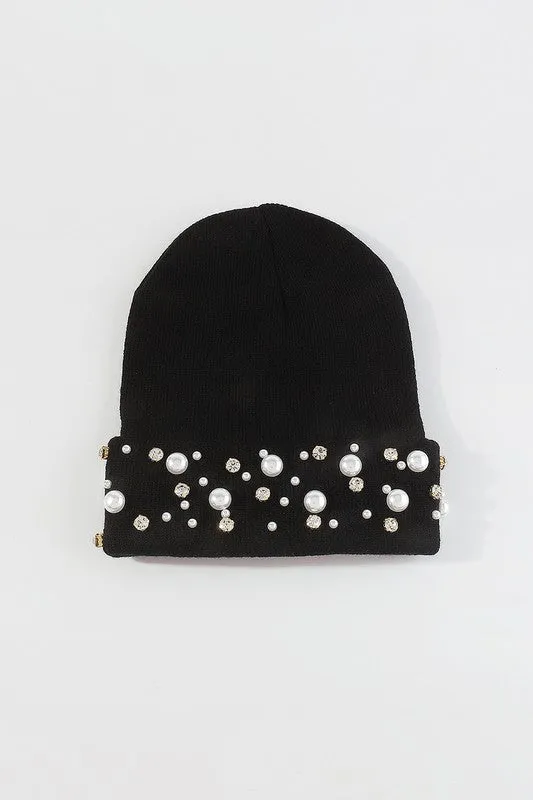 Rhinestone Beanie Hat