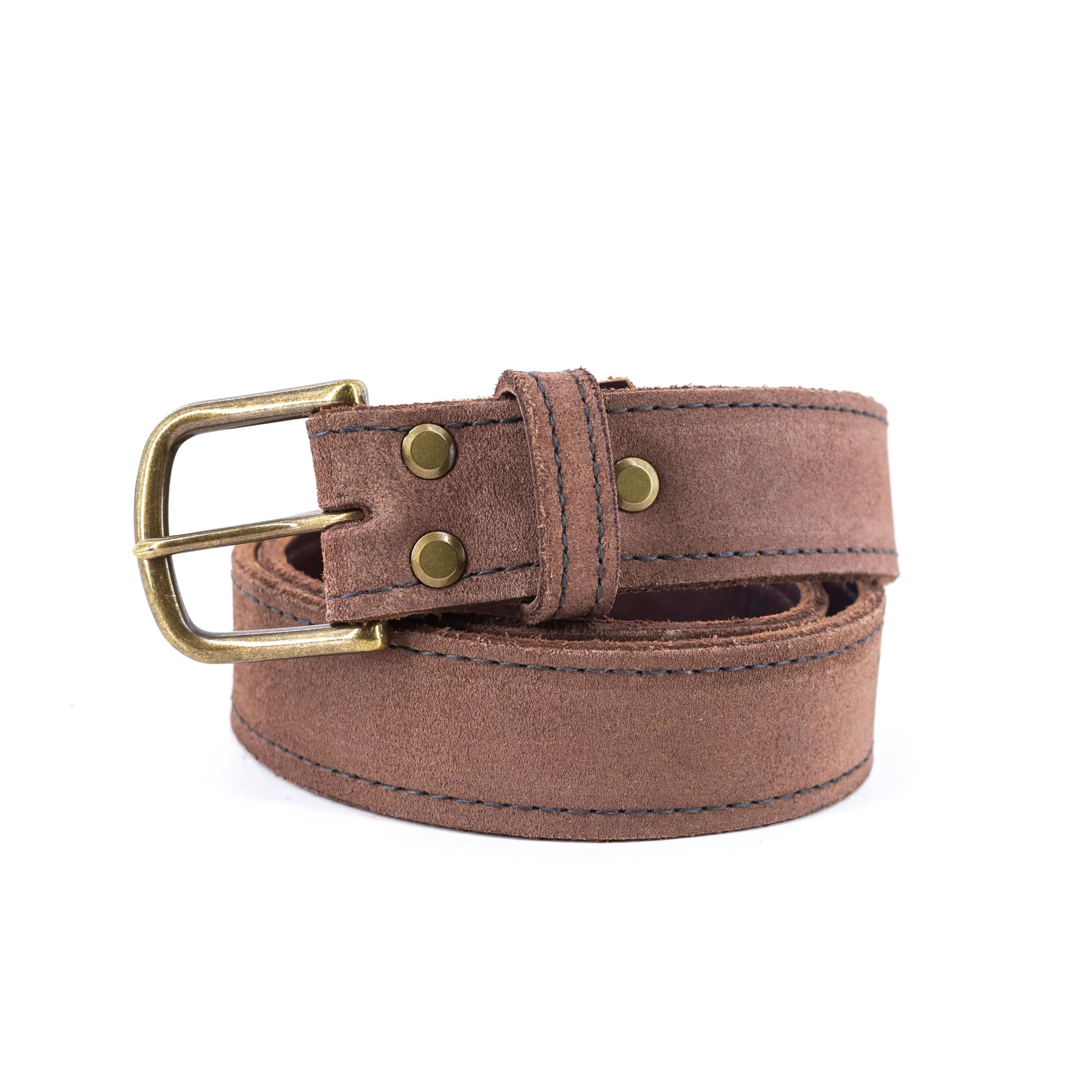 Rough Mocha Leather Belt