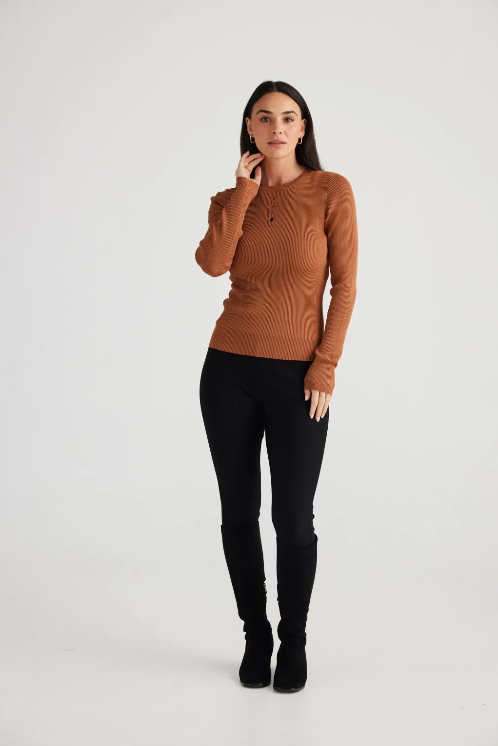 Salsa Knit Top (Pecan)