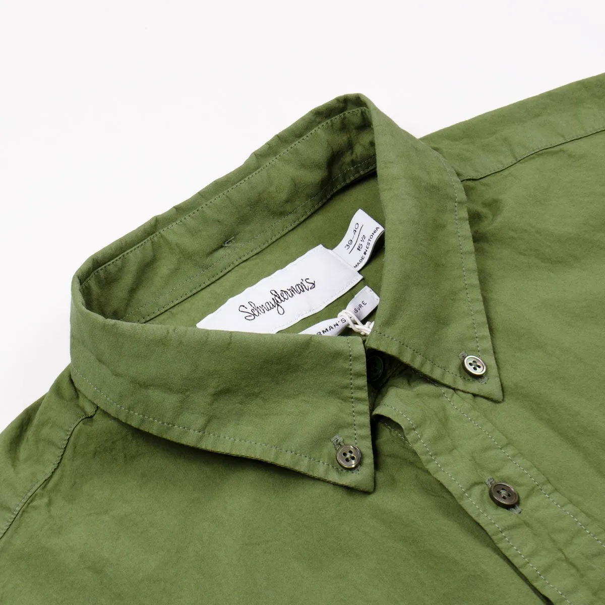 Schnayderman's - Leisure Shirt Poplin One - Military Green