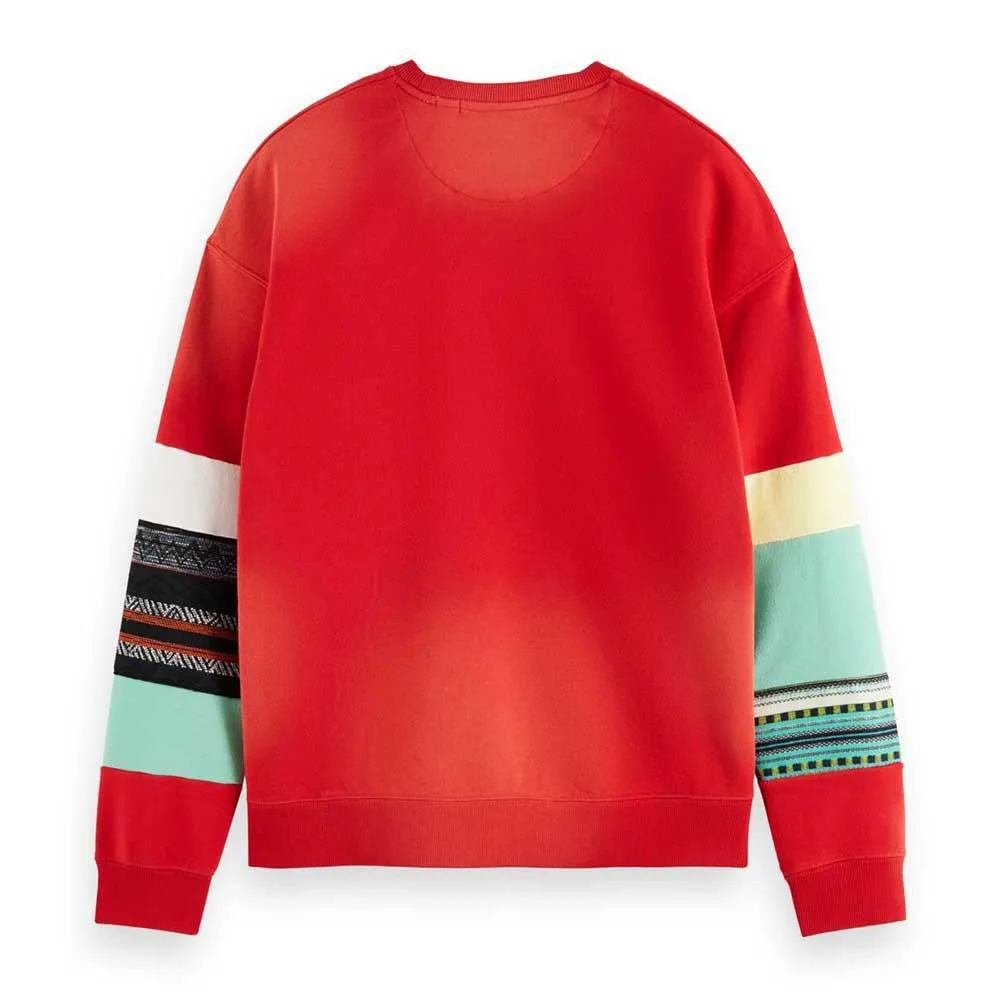 SCOTCH & SODA RELAXED FIT CLUB APPLIQUE SWEATSHIRT