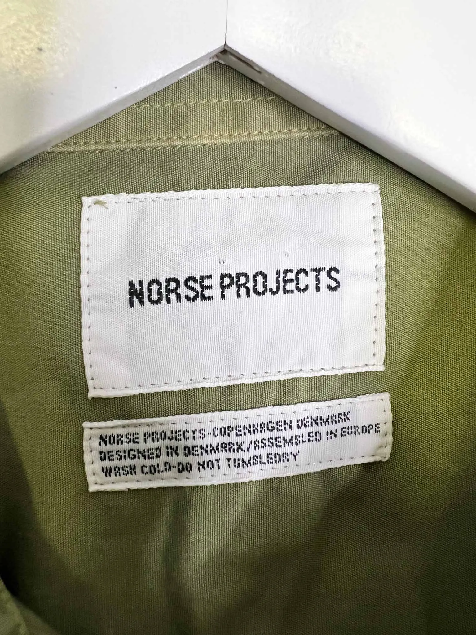 Size S - Norse Projects Osvald Khaki Shirt