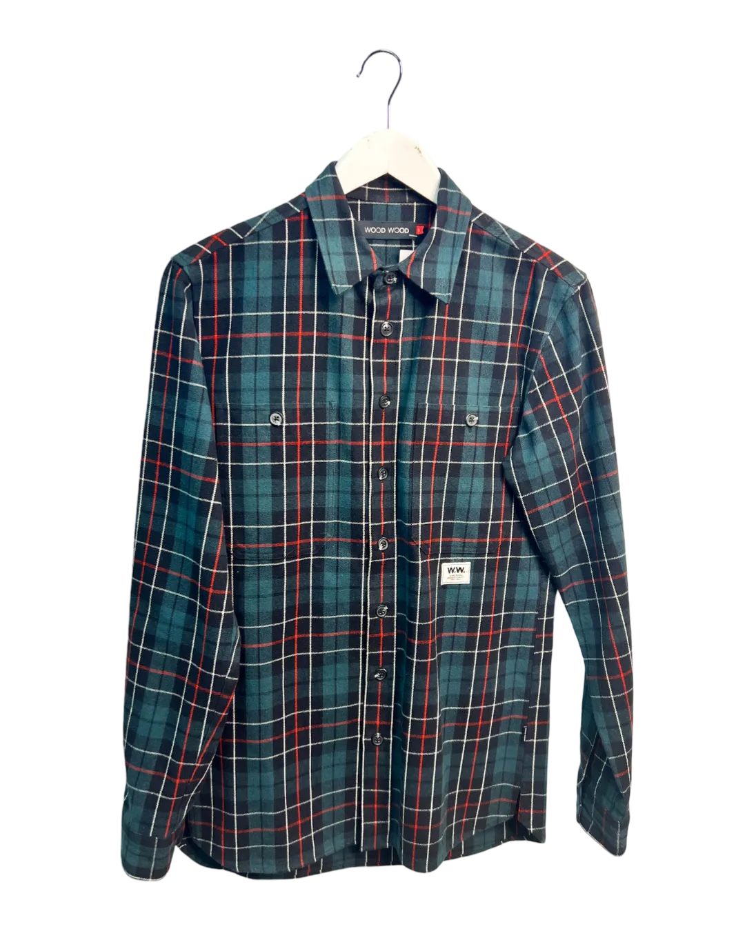 Size S - Wood Wood Green Flannel Button Up Shirt