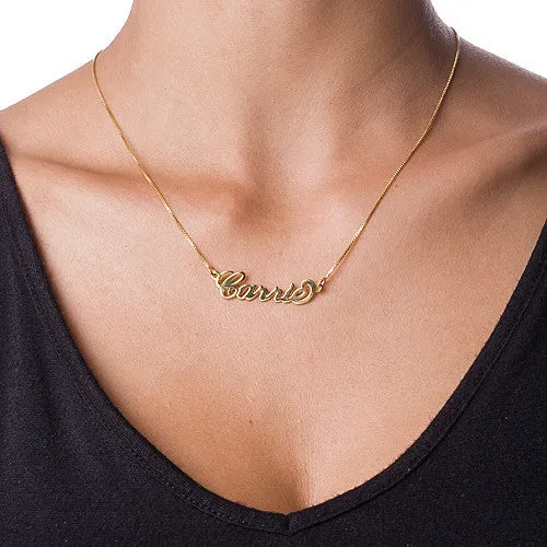 Smaller Gold Vermeil Carrie Style Name Necklace