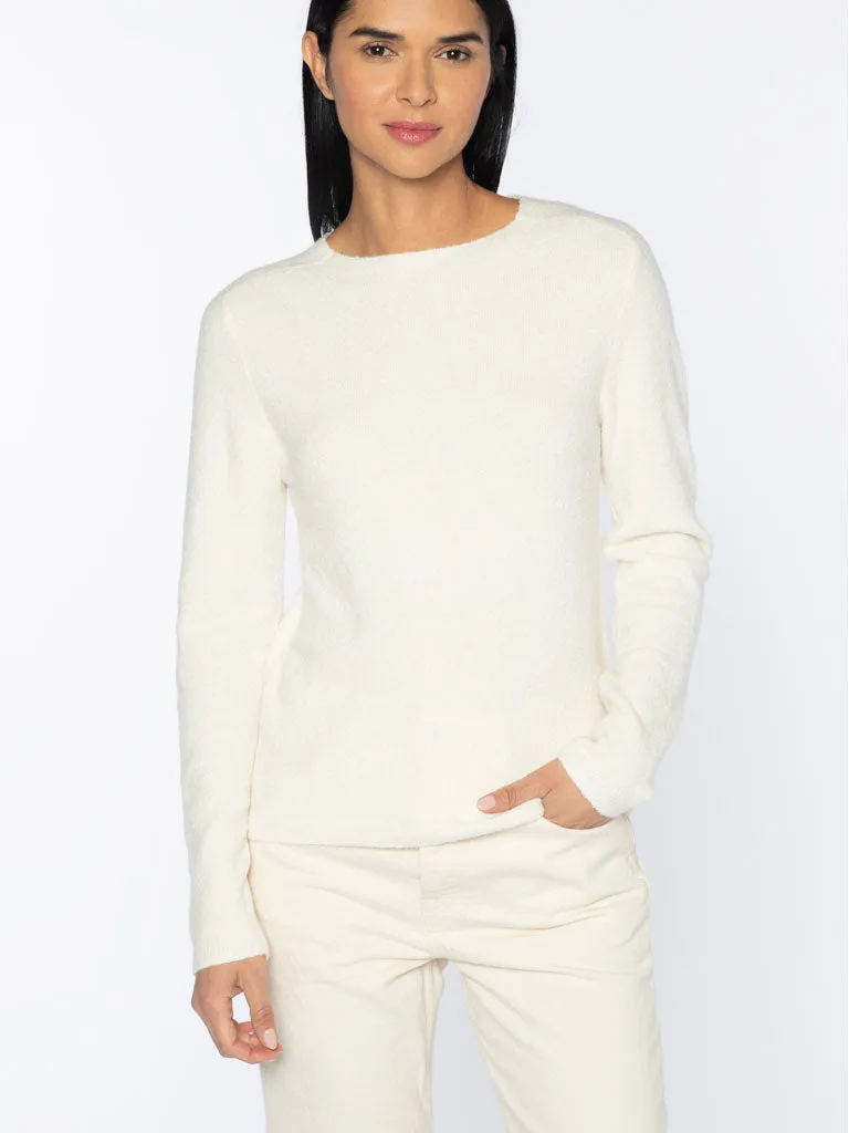 Stretch Boucle Crew, Ivory