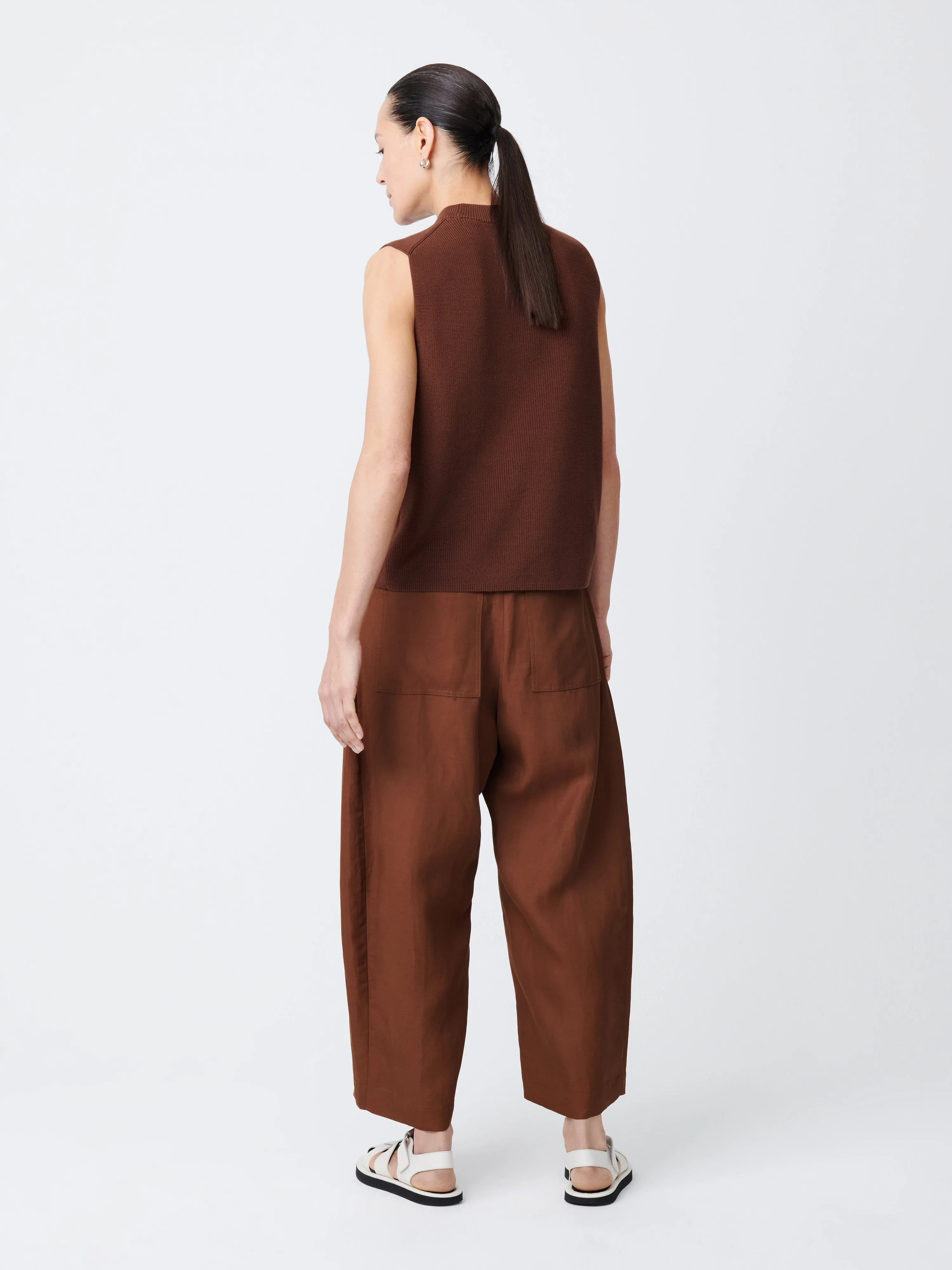 Sumire Top in Carob Brown