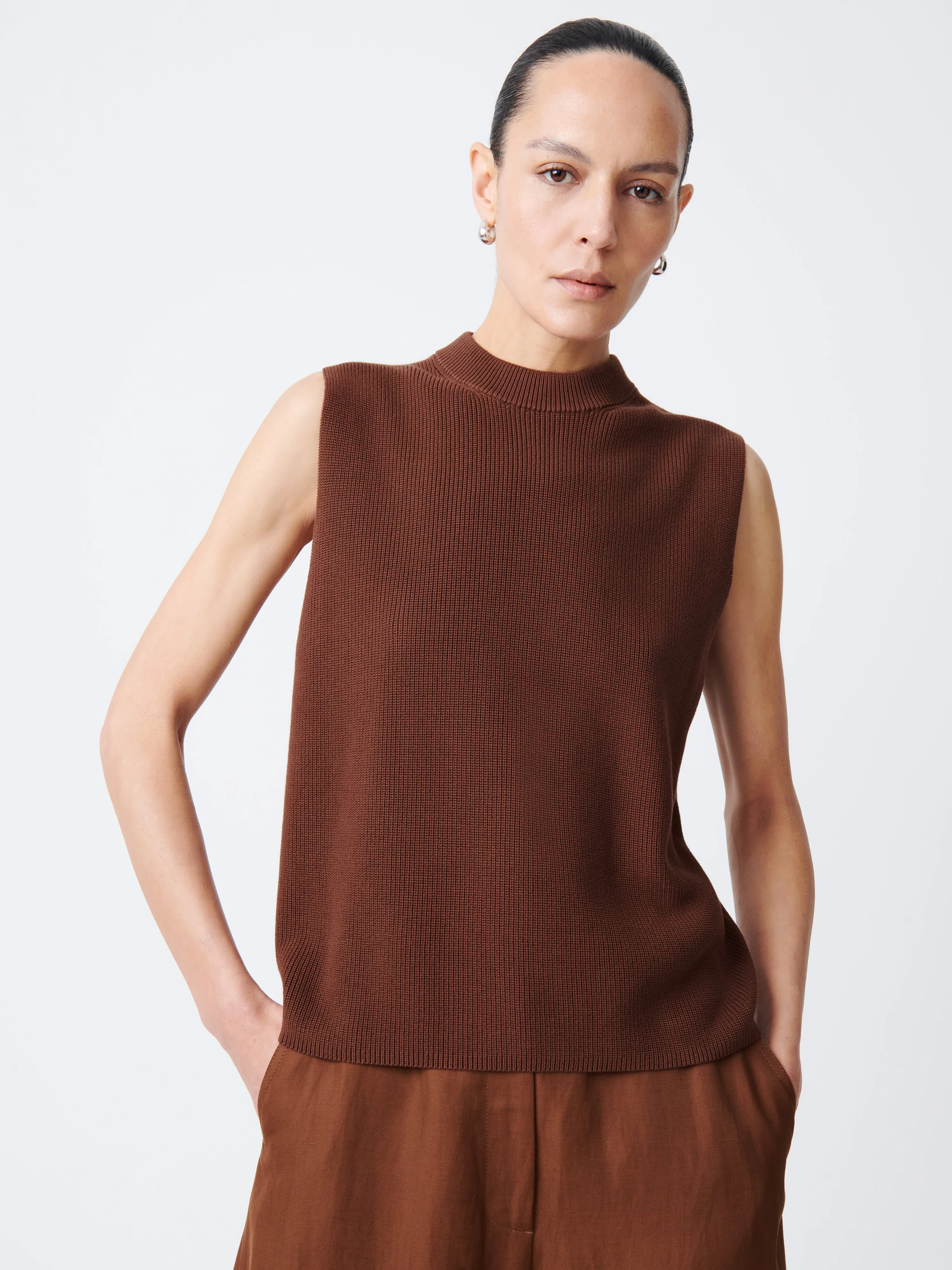 Sumire Top in Carob Brown