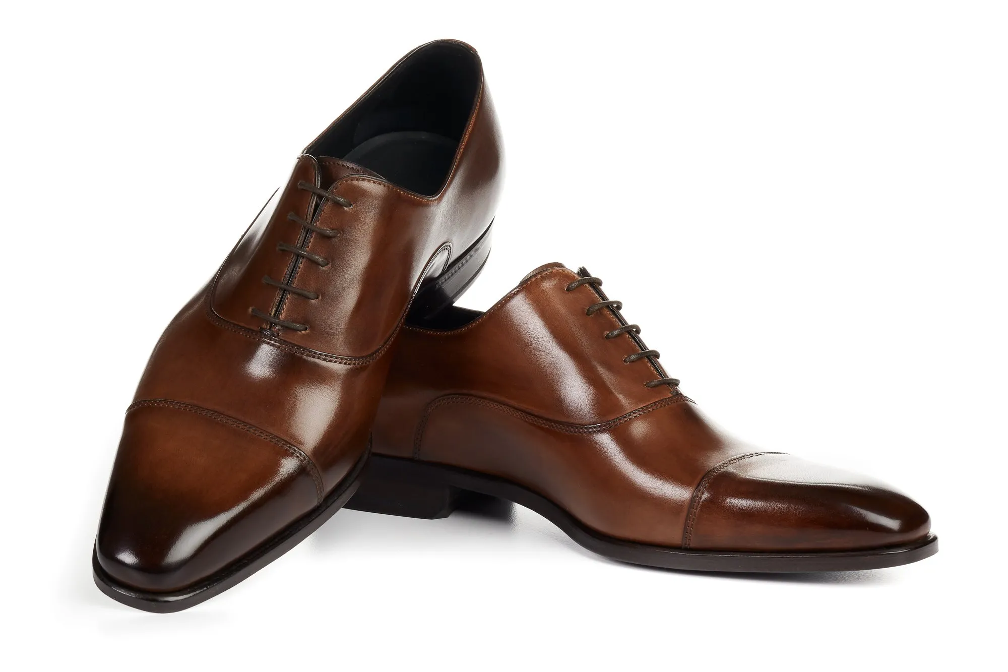 The Cagney III Cap-Toe Oxford - Marrone