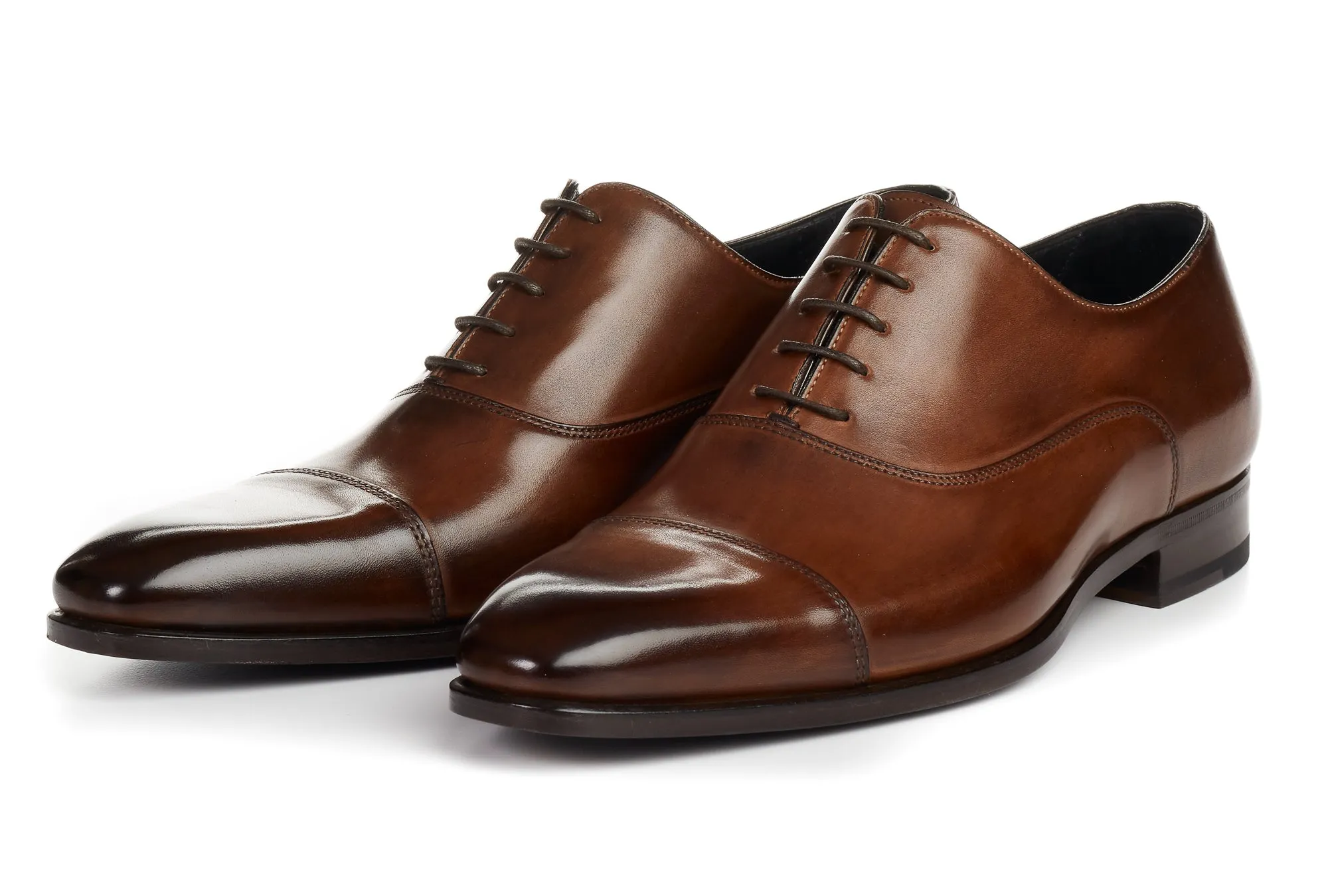 The Cagney III Cap-Toe Oxford - Marrone