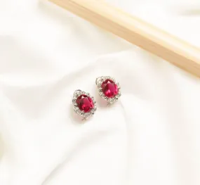 The Majestic Red Earings (925 Sterling Silver)