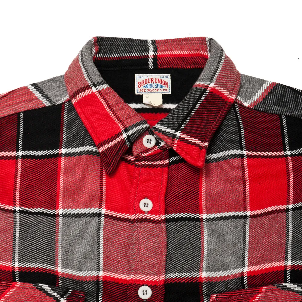 The Real McCoy's MS19105 8HU Napped Flannel Shirt / Tongass Plaid Red