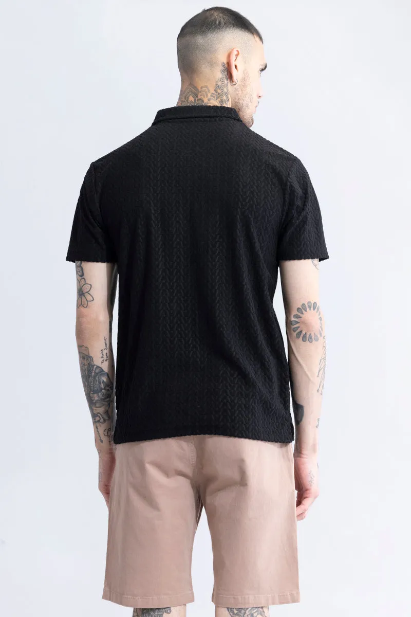 Verti-Zip Black T-Shirt