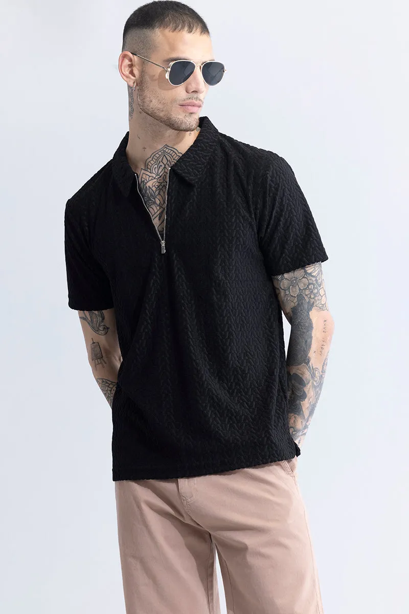 Verti-Zip Black T-Shirt